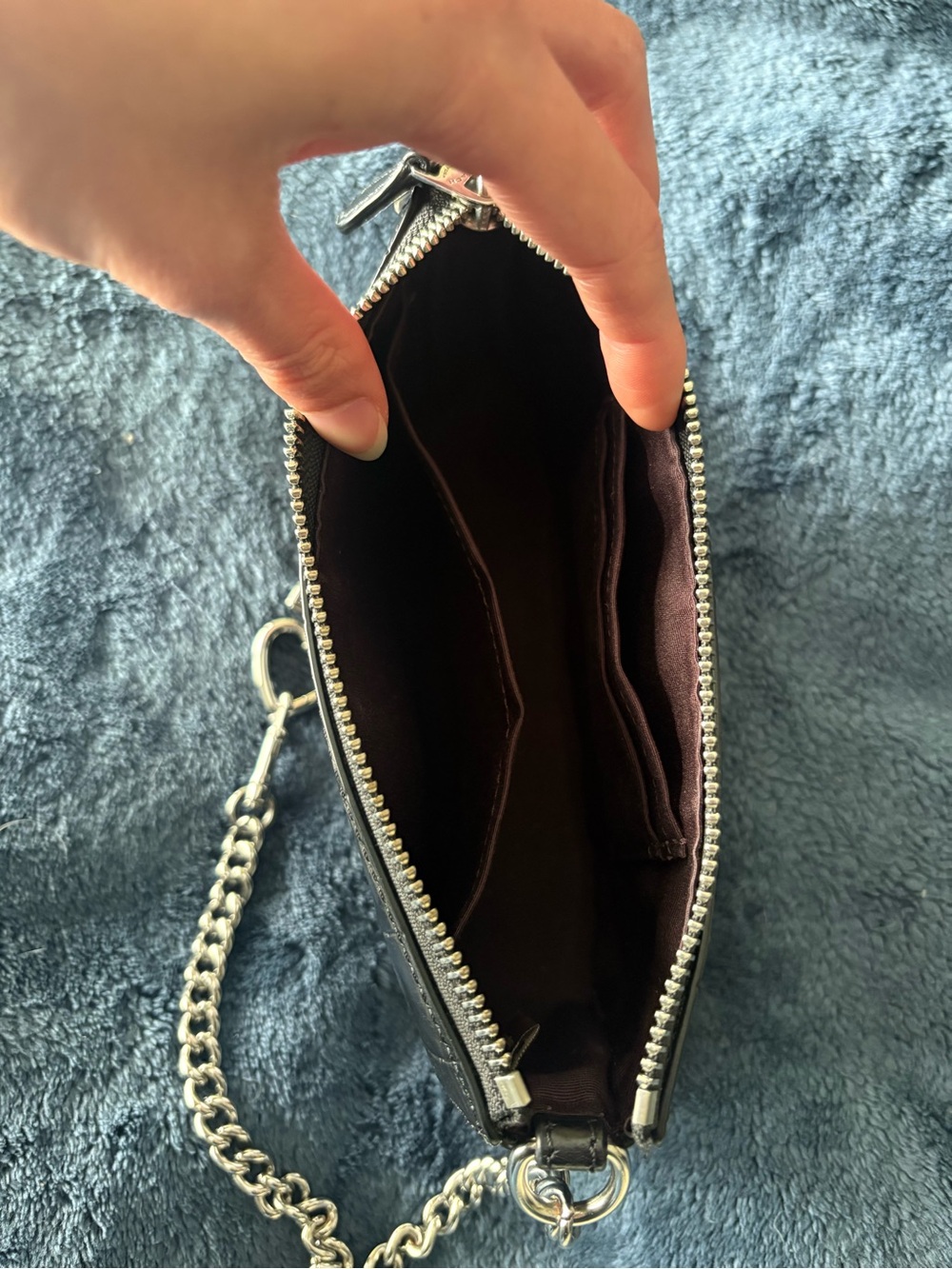 Coach Nolita 19 Black Croc-Embossed Leather with chain extender - Picture 5 of 5